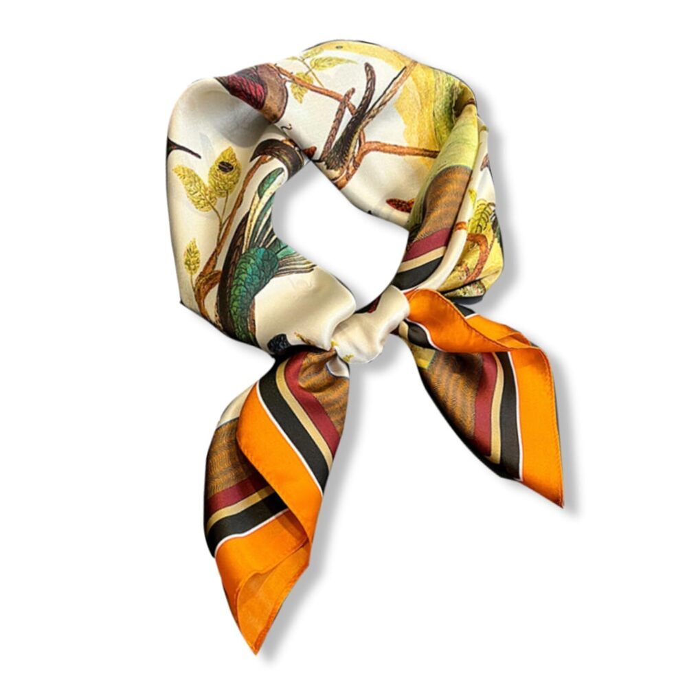 5596 100% Pure Mulberry Silk Neck Scarf 27"x27" Square Neckerchief